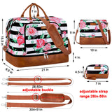 Travel Weekender Bag for Women, Overnight Bag with Shoe Compartment Oversized Travel Duffel Bag Carry On Tote 21"