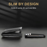 Travelambo Slim Wallet Front Pocket Minimalist Leather RFID Blocking Medium Size