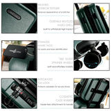 TRAVELARIM 20 Inch Carry On Luggage 22x14x9 Airline Approved, Carry On Suitcase with Wheels, Hard - shell Carry - on Luggage, Durable Luggage Carry - On, Green Small Suitcase with Cosmetic Case