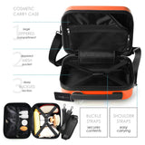 TRAVELARIM 20 Inch Carry On Luggage 22x14x9 Airline Approved, Carry On Suitcase with Wheels, Hard - shell Carry - on Luggage, Durable Luggage Carry - On, Orange Small Suitcase with Cosmetic Bag