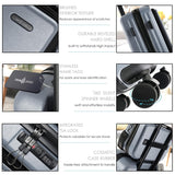 TravelArim 22 Inch Carry On Luggage, Carry On Suitcase with Wheels, Hardside Luggage Carry - On, Expandable Grey Small Suitcase, Hard Shell Carry - on Luggage, Spinner Luggage with Cosmetic Bag