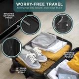 TRAVELARIM Luggage Sets 3 Piece, 20 Inch Carry on Luggage and 24 Inch Suitcases with Wheels Spinner, Durable Hard Shell Suitcase Set, Expandable Travel Suitcase, Black
