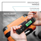 TravelArim Portable Luggage Scale Travel Digital, 110lb/50kg Suitcase Luggage Weight Scale with Hook, Backlight LCD Display with Battery Included