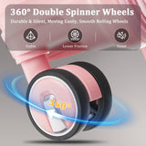 TRAVELEO 4 Piece Carry On Luggage Set 20 Inch, Expandable PP Hardshell Suitcase with Detachable Spinner Wheels & TSA Lock, Includes Cosmetic Case, Travel Tote & Toiletry Bag, Lightweight (Pink)