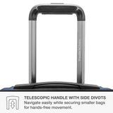 Traveler's Choice Archer Polycarbonate Hardside Spinner Luggage Set, Blue, Carry - On 21 - Inch, Tie Down Straps