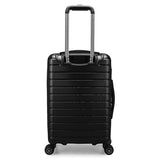 Traveler's Choice Archer Polycarbonate Hardside Spinner Luggage Set, Tie Down Straps, Black, Carry - On 21 - Inch