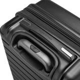 Traveler's Choice Archer Polycarbonate Hardside Spinner Luggage Set, Tie Down Straps, Black, Carry - On 21 - Inch