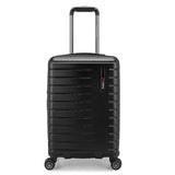 Traveler's Choice Archer Polycarbonate Hardside Spinner Luggage Set, Tie Down Straps, Black, Carry - On 21 - Inch