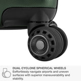 Traveler's Choice Archer Polycarbonate Hardside Spinner Luggage Set, Tie Down Straps, Green, Carry - On 21 - Inch