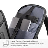 Traveler's Choice Breenon 19 - Inch Laptop Backpack with USB Port, Gray