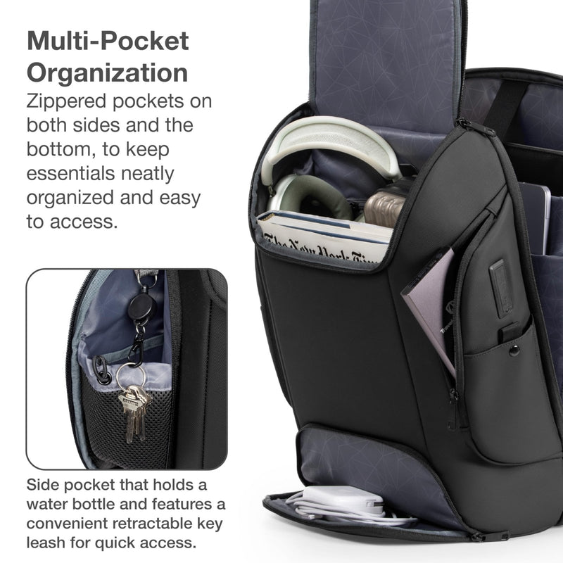 Traveler's Choice Breenon 19 - Inch Laptop Backpack with USB Port, Gray