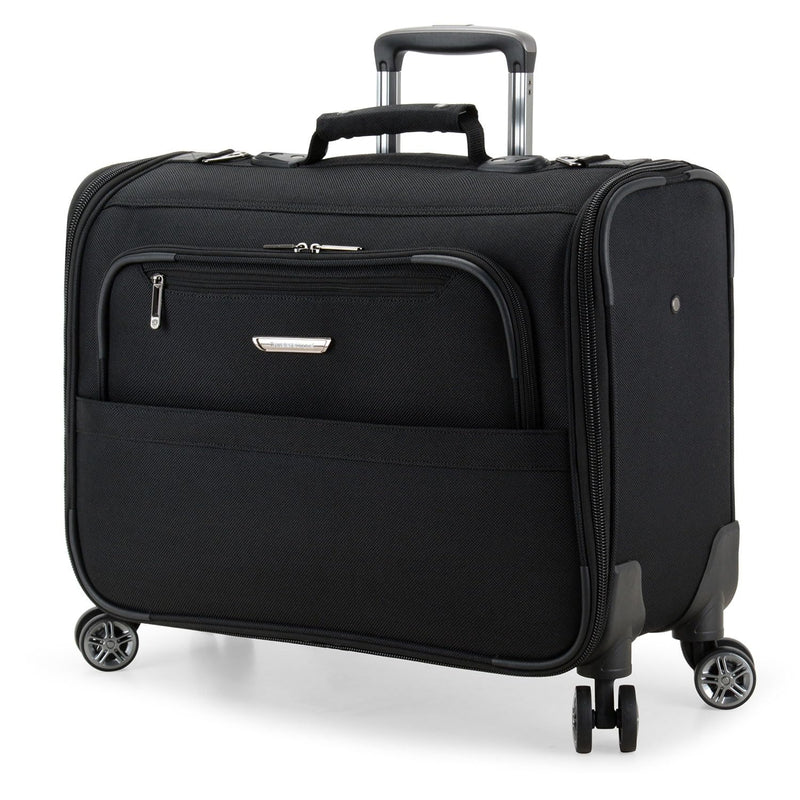 Traveler's Choice Carry - On Softside 8 - Wheeled Spinner Garment Bag Luggage, Black, 21 - Inch