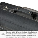Traveler's Choice Carry - On Softside 8 - Wheeled Spinner Garment Bag Luggage, Black, 21 - Inch