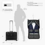 Traveler's Choice Carry - On Softside 8 - Wheeled Spinner Garment Bag Luggage, Black, 21 - Inch