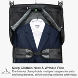 Traveler's Choice Carry - On Softside 8 - Wheeled Spinner Garment Bag Luggage, Black, 21 - Inch