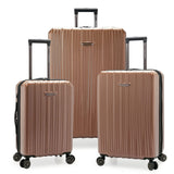 Traveler's Choice Dana Point Hardside Expandable Luggage with Spinner Wheels, Rose Gold, 3-Piece Set
