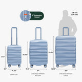 Traveler's Choice Edinburgh II Hardside Spinner Luggage, TSA Lock, Blue, 21" Carry - on