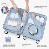 Traveler's Choice Edinburgh II Hardside Spinner Luggage, TSA Lock, Blue, 21" Carry - on