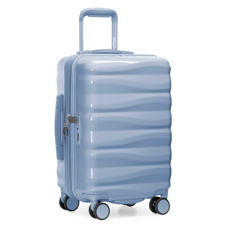 Traveler's Choice Edinburgh II Hardside Spinner Luggage, TSA Lock, Blue, 21" Carry - on