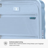 Traveler's Choice Edinburgh II Hardside Spinner Luggage, TSA Lock, Blue, 21" Carry - on