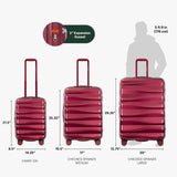 Traveler's Choice Edinburgh II Hardside Spinner Luggage, TSA Lock, Red, 21" Carry - on