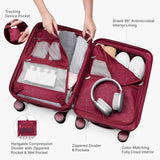 Traveler's Choice Edinburgh II Hardside Spinner Luggage, TSA Lock, Red, 21" Carry - on