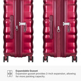 Traveler's Choice Edinburgh II Hardside Spinner Luggage, TSA Lock, Red, 21" Carry - on