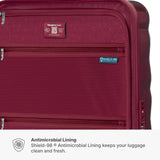 Traveler's Choice Edinburgh II Hardside Spinner Luggage, TSA Lock, Red, 21" Carry - on