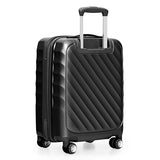 Traveler's Choice Elm 21" Carry - on Expandable Spinner Luggage Set - Matte Black