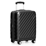 Traveler's Choice Elm 21" Carry - on Expandable Spinner Luggage Set - Matte Black