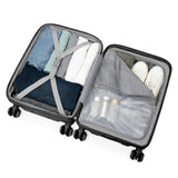Traveler's Choice Elm 21" Carry - on Expandable Spinner Luggage Set - Matte Black