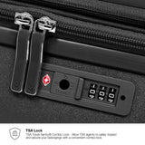 Traveler's Choice Elm 21" Carry - on Expandable Spinner Luggage Set - Matte Black
