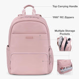 Traveler's Choice Iria 20L Backpack for Women, Water Resistant Travel Bag Daypack, Work, College, Business, Commuter, Dusty Pink, Carry - on Laptop Backpack