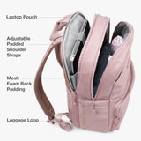 Traveler's Choice Iria 20L Backpack for Women, Water Resistant Travel Bag Daypack, Work, College, Business, Commuter, Dusty Pink, Carry - on Laptop Backpack