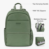 Traveler's Choice Iria 20L Backpack for Women, Water Resistant Travel Bag Daypack, Work, College, Business, Commuter, Green, Carry-on Laptop Backpack