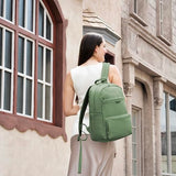 Traveler's Choice Iria 20L Backpack for Women, Water Resistant Travel Bag Daypack, Work, College, Business, Commuter, Green, Carry-on Laptop Backpack