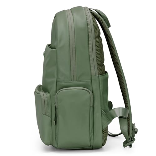Traveler's Choice Iria 20L Backpack for Women, Water Resistant Travel Bag Daypack, Work, College, Business, Commuter, Green, Carry-on Laptop Backpack