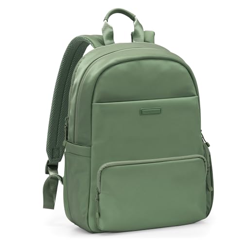Traveler's Choice Iria 20L Backpack for Women, Water Resistant Travel Bag Daypack, Work, College, Business, Commuter, Green, Carry-on | Backpacks4Less