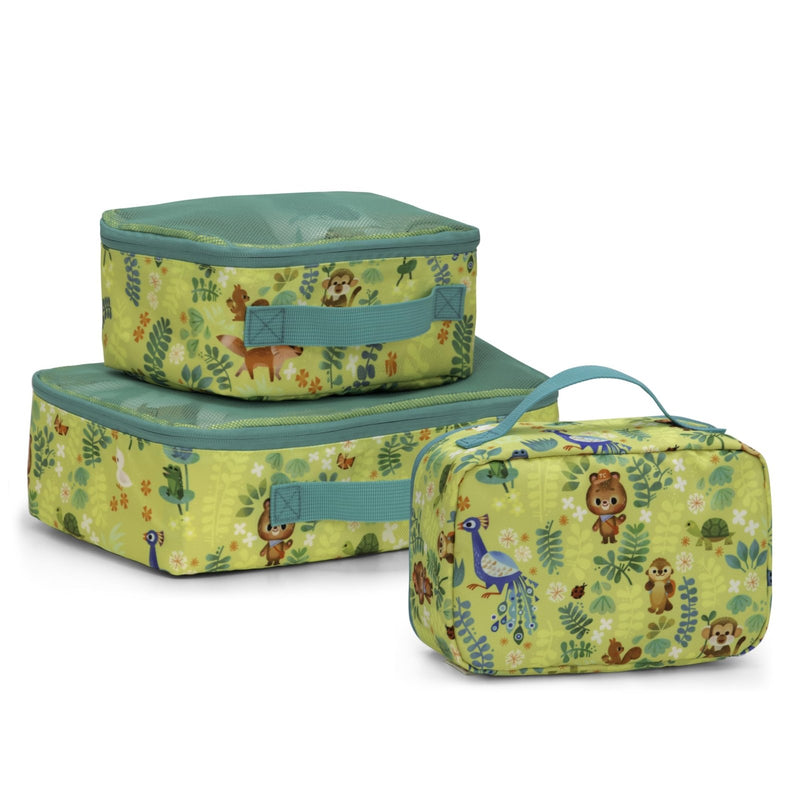 Traveler's Choice Kids JoJo the Bear's Travel Adventure, Jungle, 3 - Piece Packing Cube Set