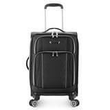 Traveler's Choice Lares Softside Expandable Luggage with Spinner Wheels, Black, Carry-On 22-Inch