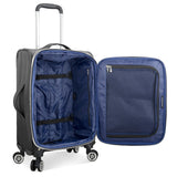 Traveler's Choice Lares Softside Expandable Luggage with Spinner Wheels, Black, Carry - On 22 - Inch
