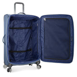 Traveler's Choice Lares Softside Expandable Luggage with Spinner Wheels, Navy, Checked 30 - Inch