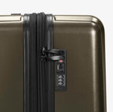 Traveler's Choice Lethbridge Hardside Expandable Spinner Luggage with TSA Lock, Mocha Gold, 26" Medium
