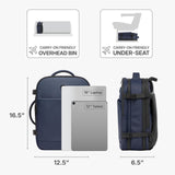 Traveler's Choice Markham 27L Backpack, Expandable, Business, Travel, Work, Office, Camping, Hunting, Fishing, Blue, Large