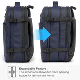 Traveler's Choice Markham 27L Backpack, Expandable, Business, Travel, Work, Office, Camping, Hunting, Fishing, Blue, Large