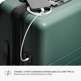 Traveler's Choice Markham Hardside Expandable Luggage with Double Spinner Wheels, Carry - On 21 - Inch Suitcase, TSA Lock, 21 - Inch, Green