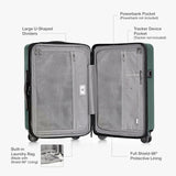 Traveler's Choice Markham Hardside Expandable Luggage with Double Spinner Wheels, Carry - On 21 - Inch Suitcase, TSA Lock, 21 - Inch, Green