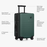 Traveler's Choice Markham Hardside Expandable Luggage with Double Spinner Wheels, Carry - On 21 - Inch Suitcase, TSA Lock, 21 - Inch, Green
