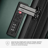 Traveler's Choice Markham Hardside Expandable Luggage with Double Spinner Wheels, Carry - On 21 - Inch Suitcase, TSA Lock, 21 - Inch, Green