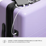 Traveler's Choice Markham Hardside Expandable Luggage with Double Spinner Wheels, Carry - On 21 - Inch Suitcase, TSA Lock, 21 - Inch, Purple